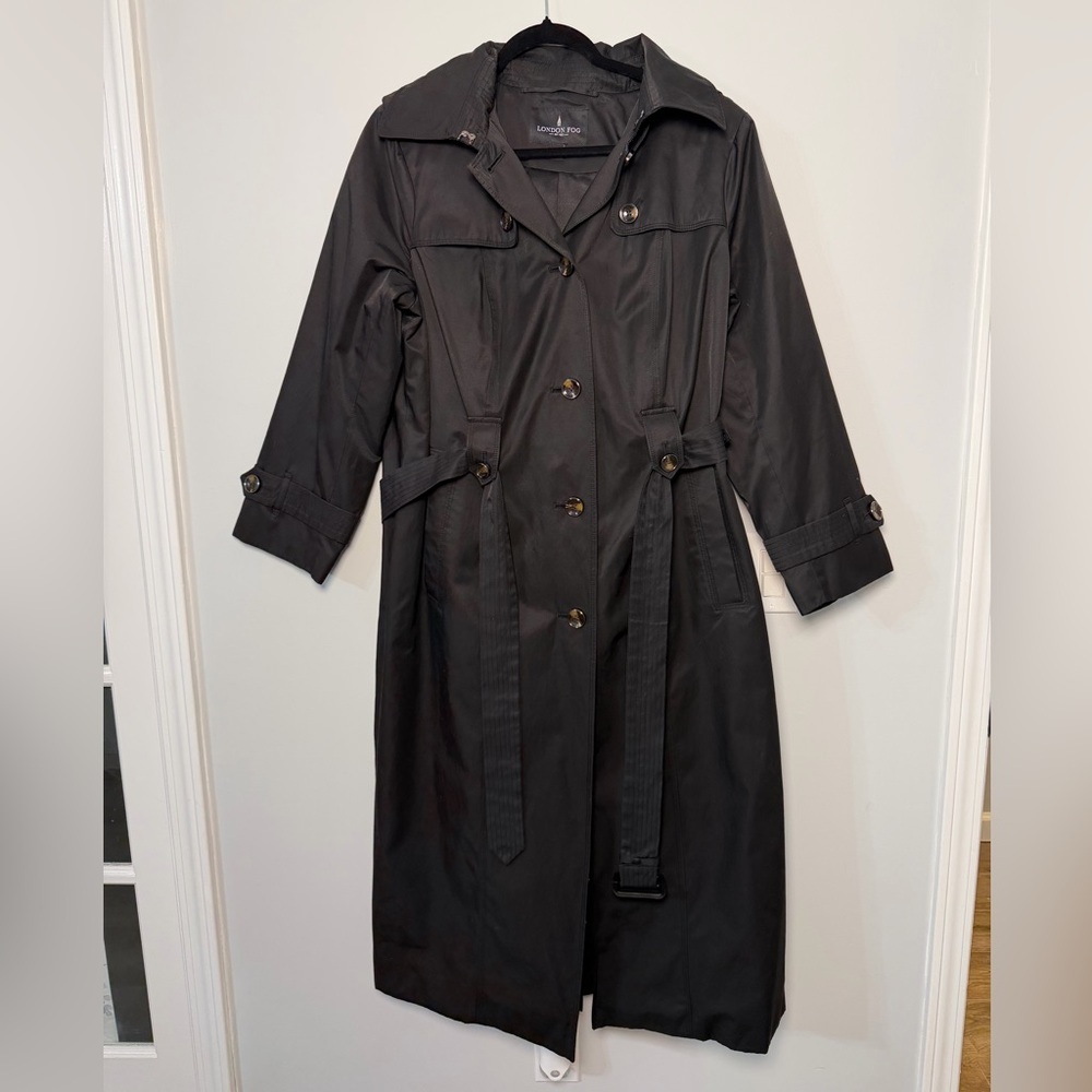 London Fog Black Trench Coat